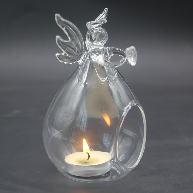 Portavelas de Cristal Angel Light – Decoración Nórdica