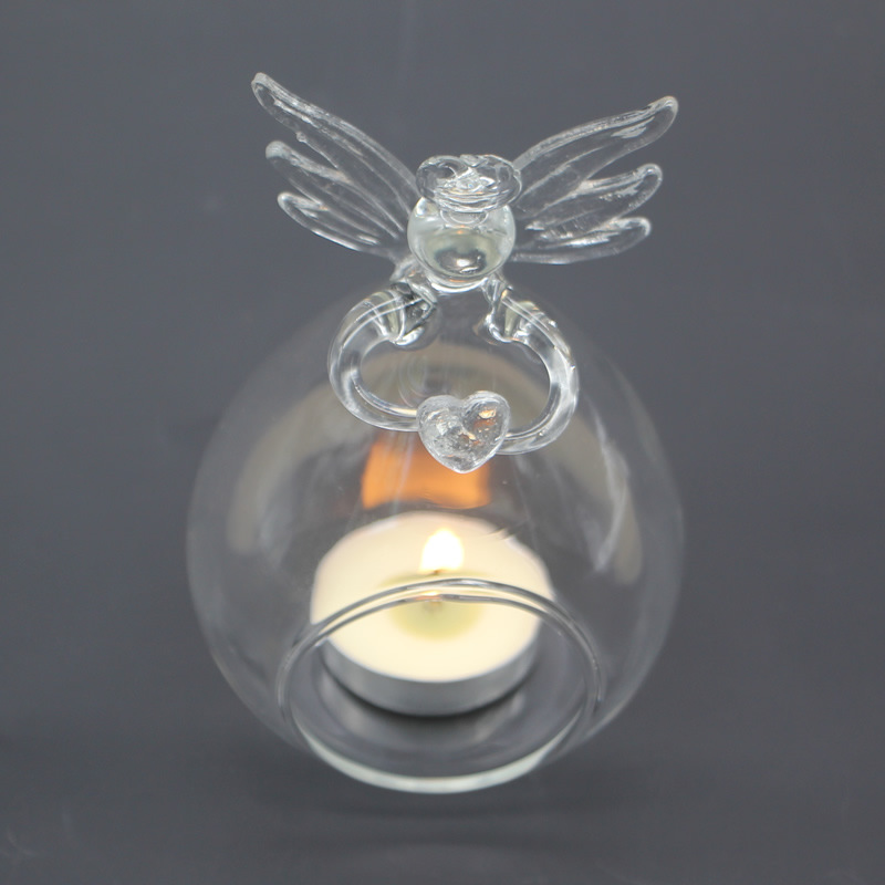 Portavelas de Cristal Angel Light – Decoración Nórdica
