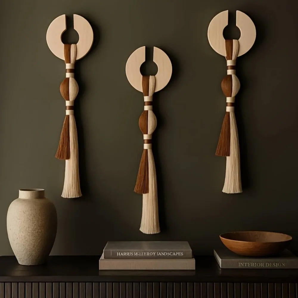 Decoración de Pared Estilo Escandinavo Bohemio, Obra de Arte en Fibra de Gran Tamaño, para Salón, Dormitorio, Entrada, Regalo de Inauguración