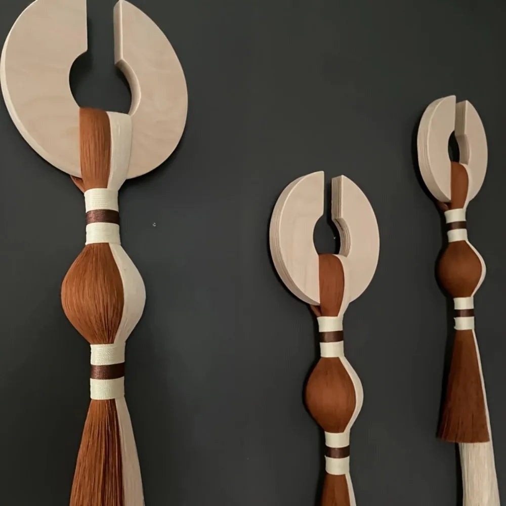 Decoración de Pared Estilo Escandinavo Bohemio, Obra de Arte en Fibra de Gran Tamaño, para Salón, Dormitorio, Entrada, Regalo de Inauguración