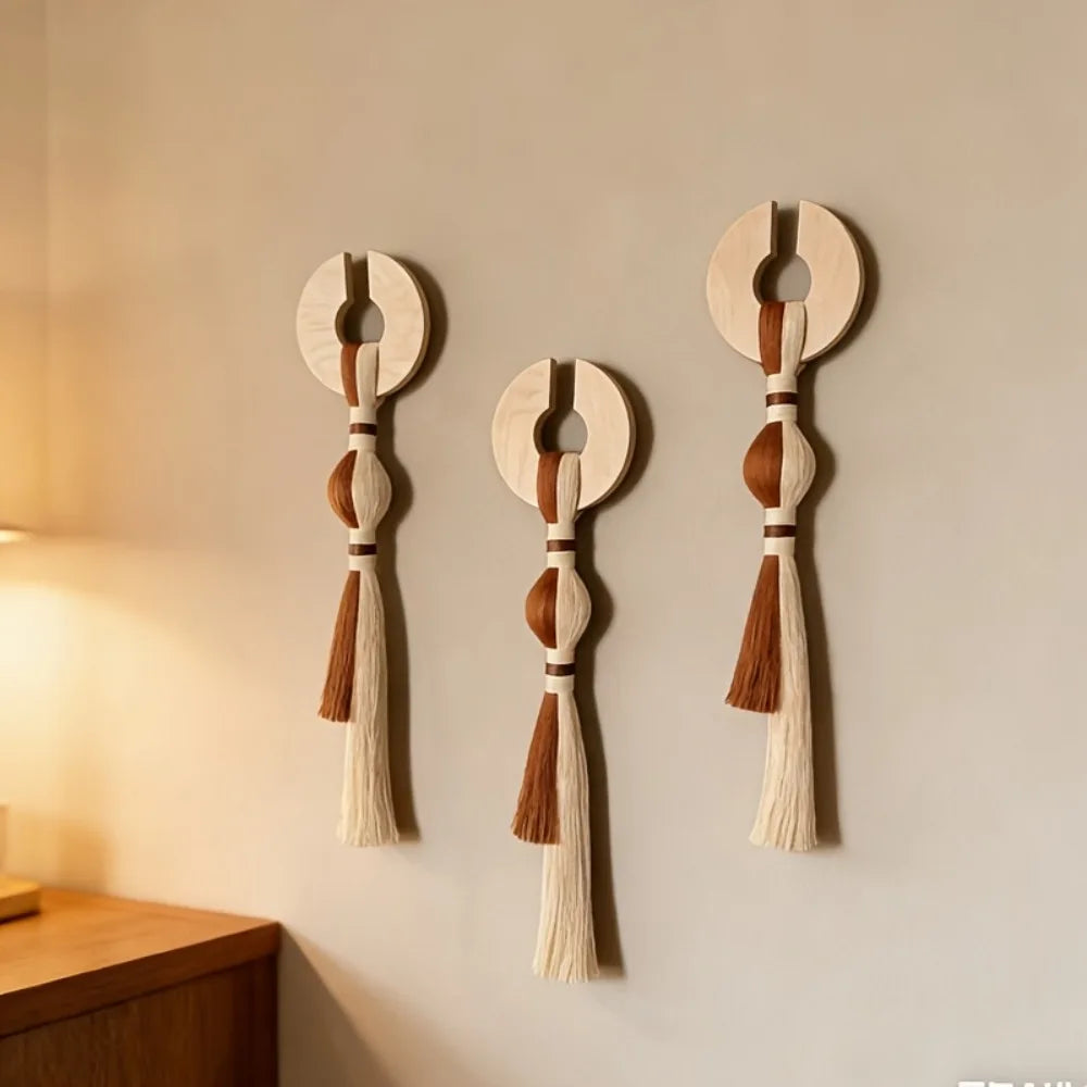 Decoración de Pared Estilo Escandinavo Bohemio, Obra de Arte en Fibra de Gran Tamaño, para Salón, Dormitorio, Entrada, Regalo de Inauguración