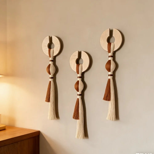 Decoración de Pared Estilo Escandinavo Bohemio, Obra de Arte en Fibra de Gran Tamaño, para Salón, Dormitorio, Entrada, Regalo de Inauguración