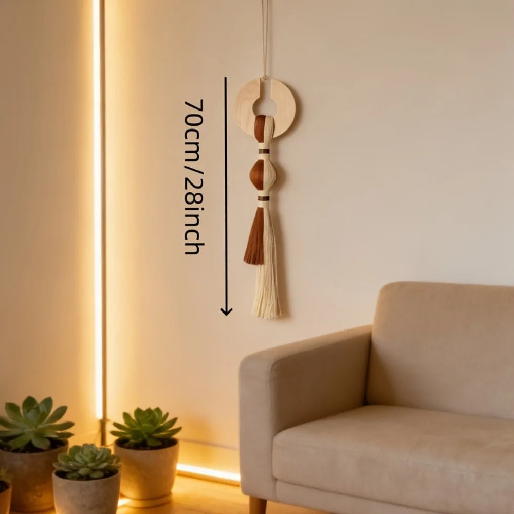 Decoración de Pared Estilo Escandinavo Bohemio, Obra de Arte en Fibra de Gran Tamaño, para Salón, Dormitorio, Entrada, Regalo de Inauguración