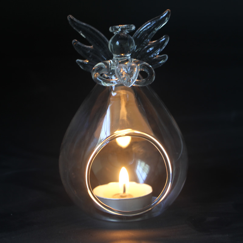 Portavelas de Cristal Angel Light – Decoración Nórdica