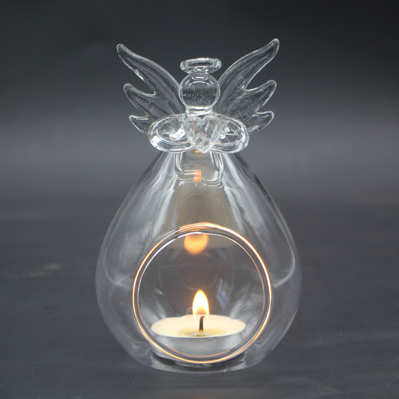 Portavelas de Cristal Angel Light – Decoración Nórdica