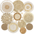 Set de 11 Cestas Boho Decorativas de Pared – Mimbre Tejido a Mano